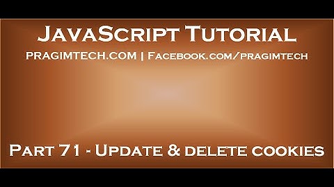 Update and delete cookies