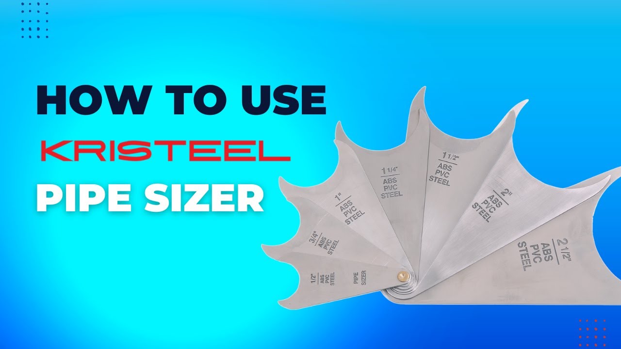 How to use KRISTEEL Pipe Sizer Gauge with Example explained YouTube