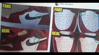 real vs fake jordan 1 chicago 2015