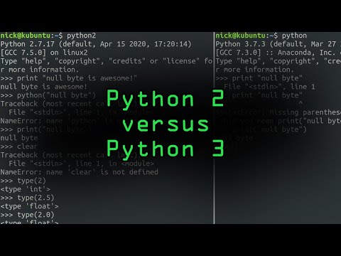 Video: Diferența Dintre Python 2 și 3