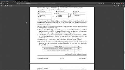 2020 május informatikai ismeretek középszint (Adatbáziskezelés feladat)