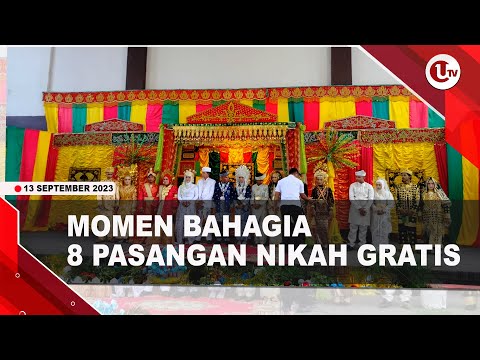 8 PASANGAN NIKAH GRATIS, PENGANTIN TERTUA BERUSIA 56 TAHUN | U-NEWS