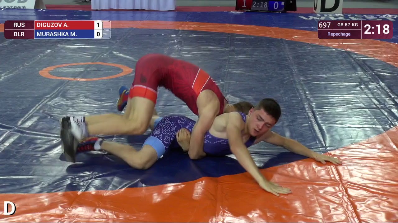 Repechage GR - 57 kg: A. DIGUZOV (RUS) v. M. MURASHKA (BLR)