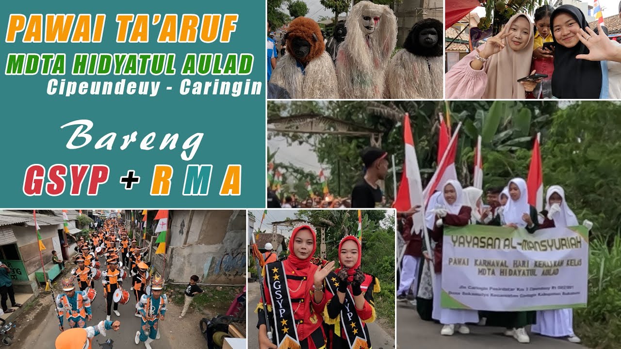 PAWAI TA'ARUF MDTA HIDYATUL AULAD CIPEUNDEUY || PAWAI DRUMBAND KELILING KAMPUNG