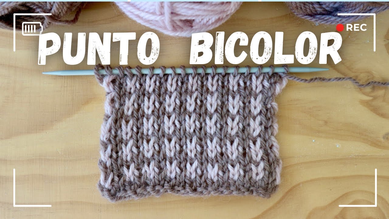 TWO-COLOR KNIT WITH TWO NEEDLES - YouTube