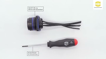 HARTING Han® F+B with adapter for Han® 3A insert - Removal instruction