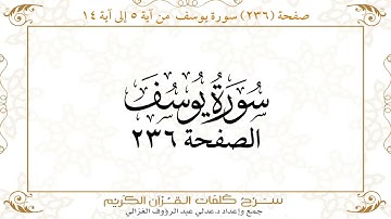 صفحة 236 سورة يوسف من آية   5 إلى آية 14