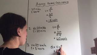 S3 Physics- Average Speed Calculations