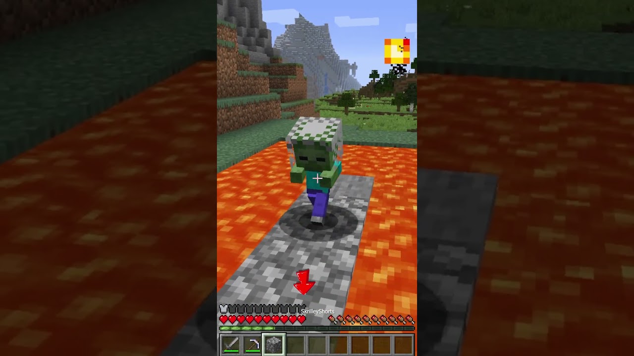 Minecraft: PT2 YOU MUST help a baby zombie in need...✅ #minecraft #shorts