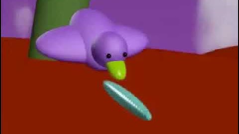 Anim8or bird and worm animation green lowers