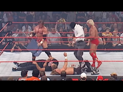 Shawn Michaels And Ric Flair Vs Triple H Raw May 26 2003