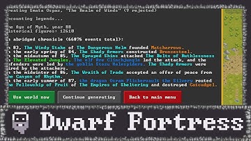 Dwarf Fortress - Steam News - World Generation First Look.