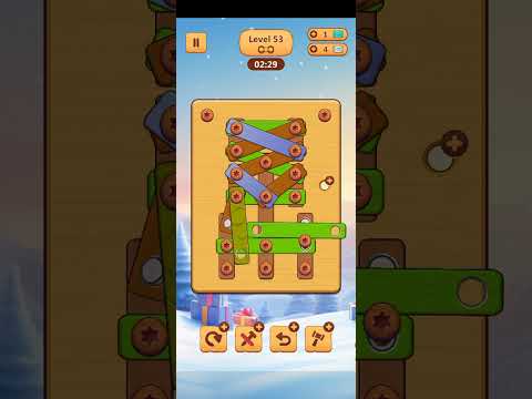 Wood Nuts and Bolts Puzzle Level 53