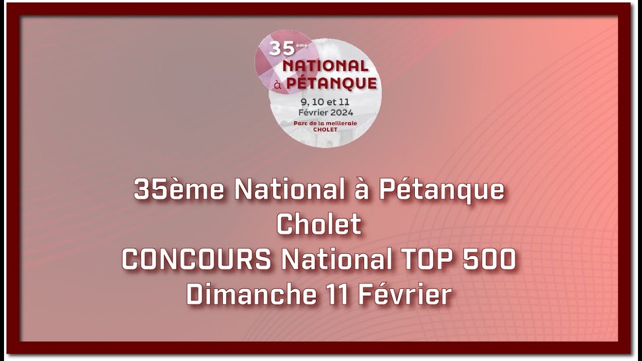 Miniature : 35ème National à Pétanque Cholet - CONCOURS National TOP 500 - Dimanche 11 Février
