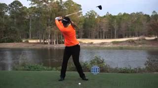 AMELIA LEWIS   FACE ON DRIVER SWING REGULAR & SLOW MOTION TIBURON GOLF COURSE 2014 CME 1080p HD