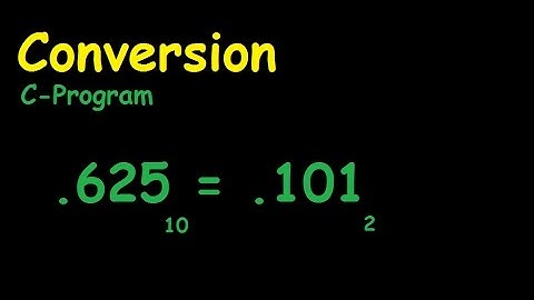 Decimal To Binary (Fractions) C Program
