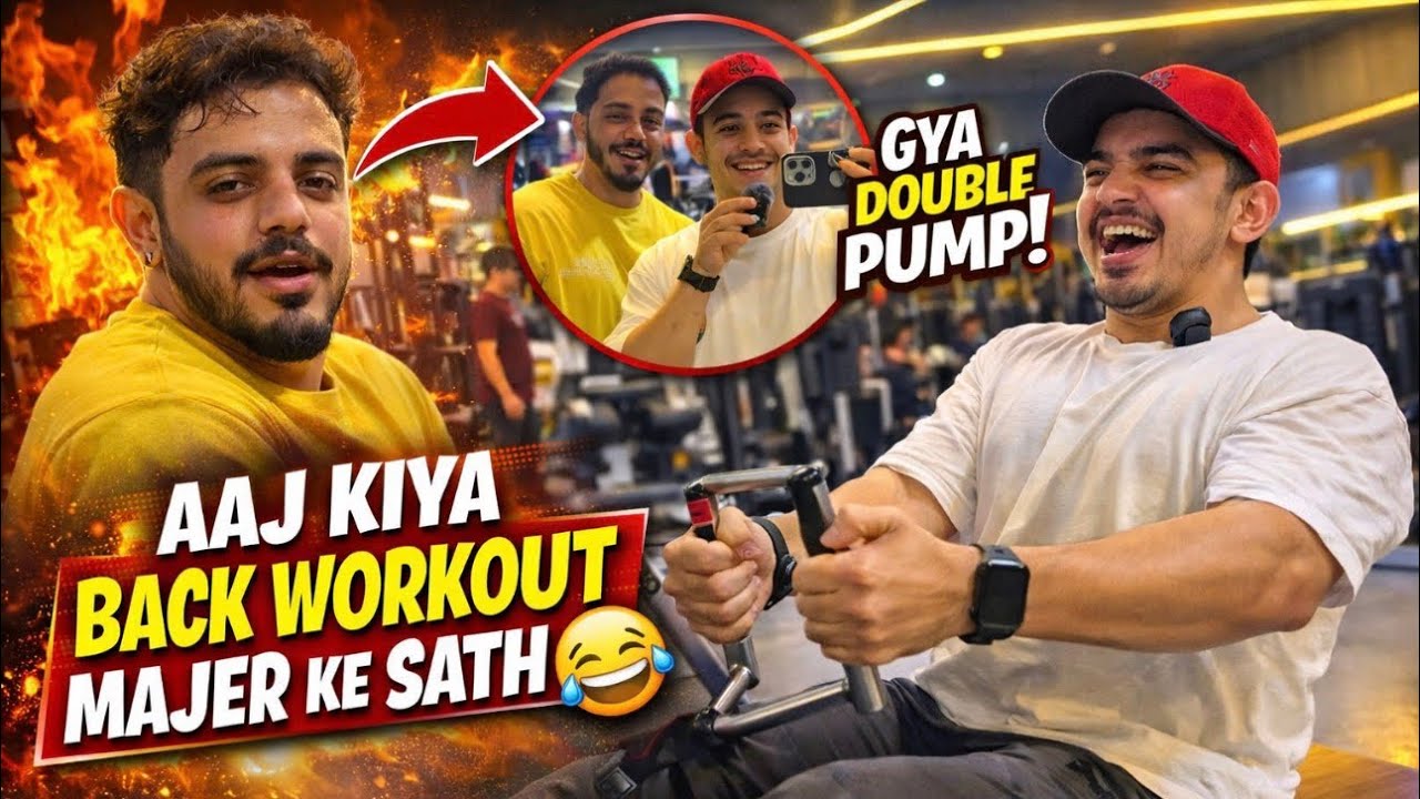 Aaj Kiya BACK Workout Majer Ke Sath 🤣🔥 | Gym Mein Ho Gayi Halat Kharab 😱💪
