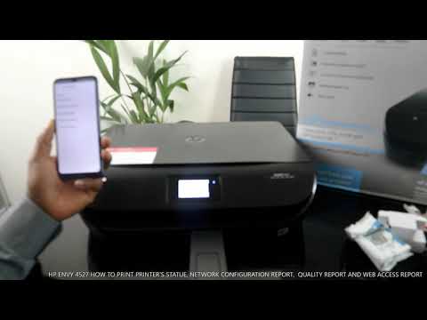 HP ENVY 4527 HOW TO PRINT PRINTER'S STATUE, NETWORK CONFIGURATION REPORT,  QUALITY REPORT AND ETC.