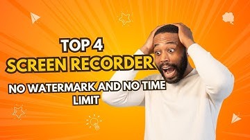 Top 4 Best FREE Screen Recording Software for PC & Laptop 2024 (No Watermark , Unlimited Recording )