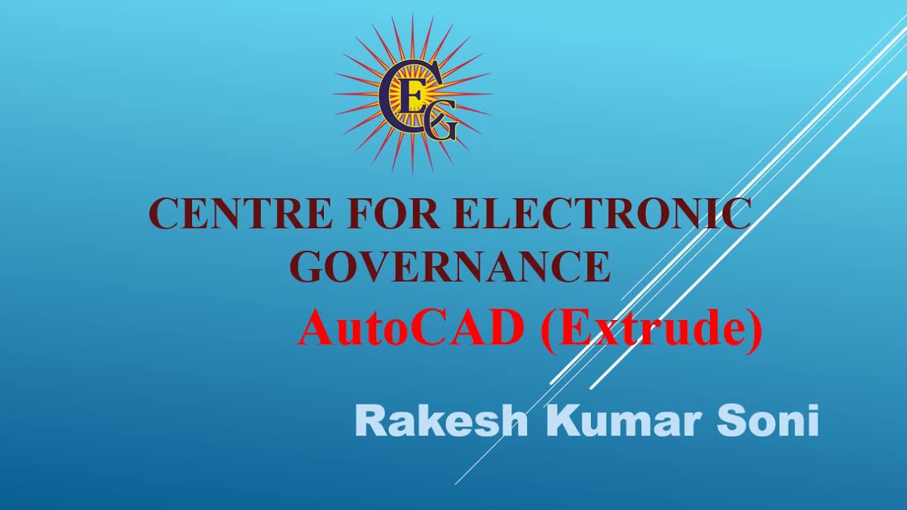 L-58. How to use Extrude command in AutoCAD - YouTube