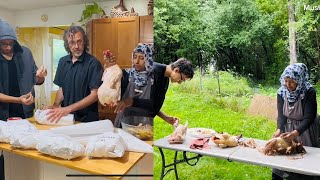 Butchering day and how we prepare the day before what we are going to eat #homestead #farmer