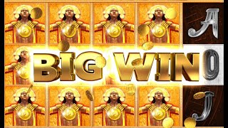 : Book of Ra - Temple of Gold. BIG WIN, $$$ 20 bonus games. 