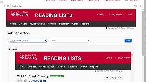 Linking to Talis from a Blackboard course menu