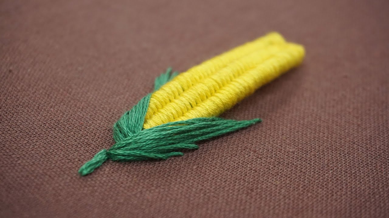 Puff Hand Embroidery with Wire 3D Corn Embroidery Design YouTube