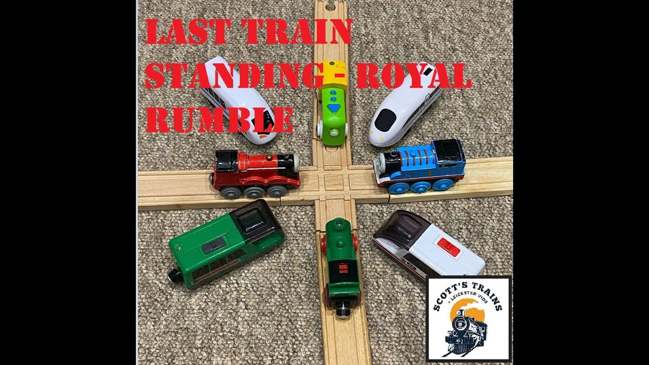 Wooden trains - Royal rumble, all engines enter, one remains - YouTube