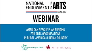 Webinar: American Rescue Plan funding from the National Endowment for the Arts