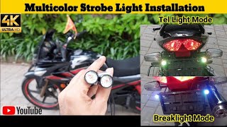 Strobe Light Installation 💥 | New Type Strobe Light 🌈 | Detailed Video | Hero Karizma R 2014 💯