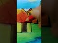 drawing of spring season #art#scenery #shorts #viralshort #youtube#Shifuarts00