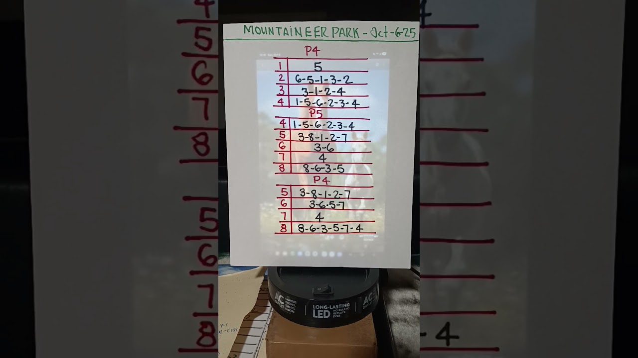 MOUNTAINEER PARK PICK 6 PICK 5 PICK 4 10-06-2025