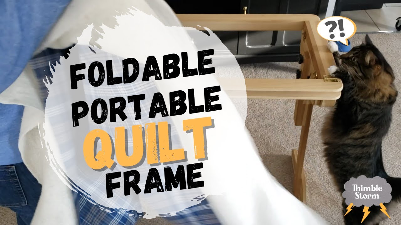 My Hand Quilting Floor Frame is Foldable and Portable Ulmer Quilter
