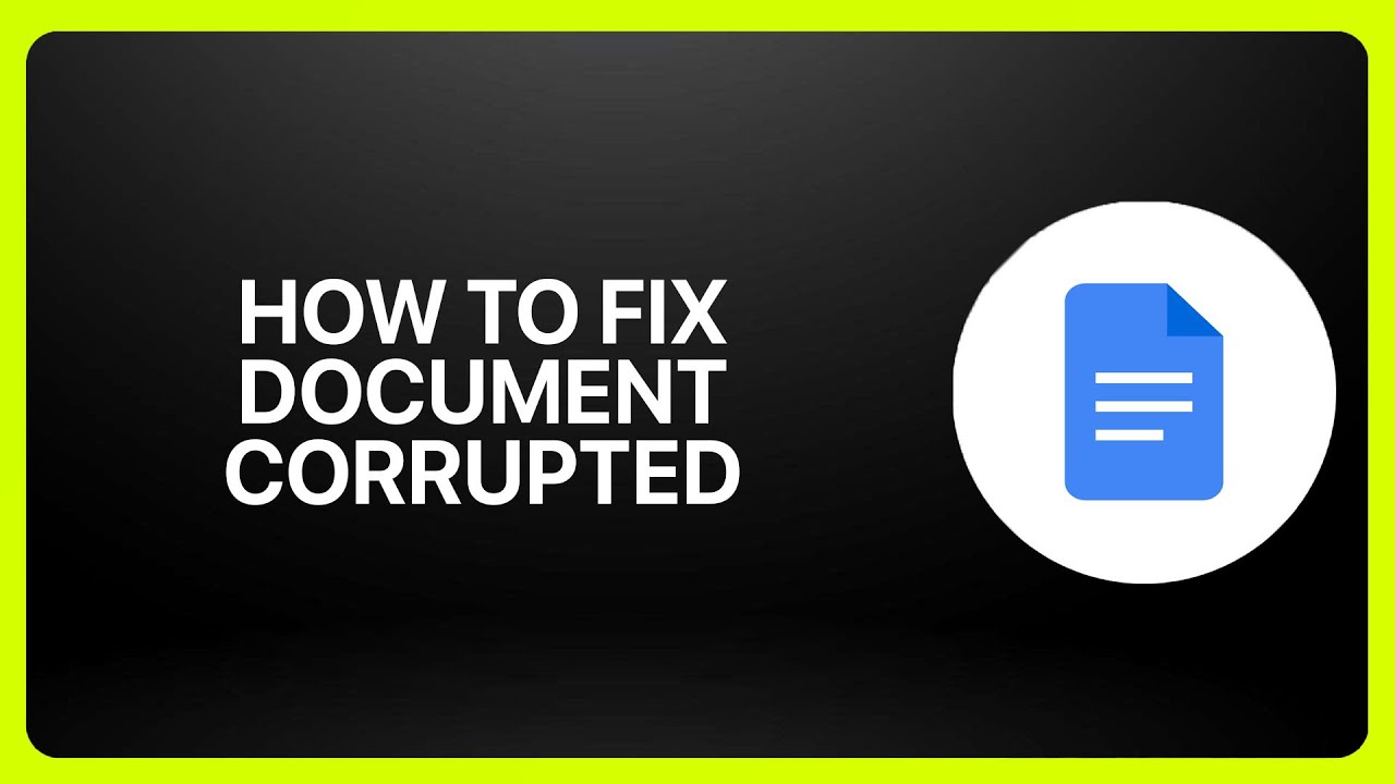 How To Fix Document Corrupted In Google Docs ! Tutorial - YouTube