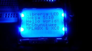 LCD Nokia 5110 + PIC18F25K22 (Test 1)