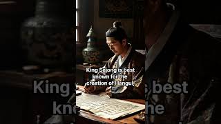 King Sejong created the Korean alphabet, HANGUL