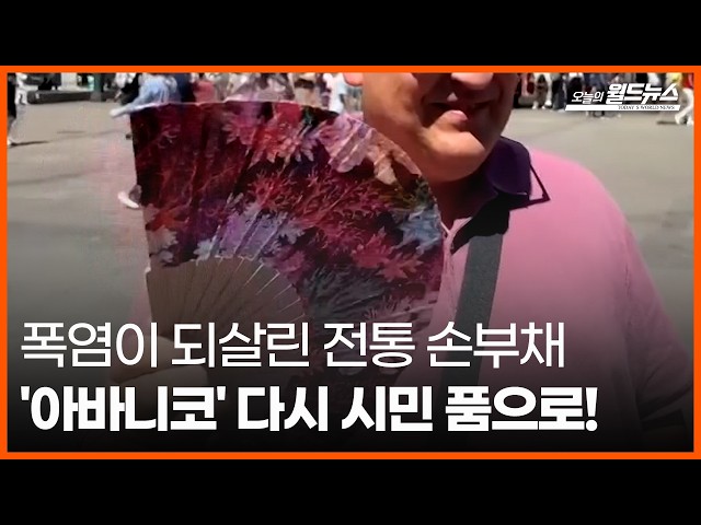 [오늘의 세계] 폭염이 되살린 전통 손부채... '아바니코' 다시 시민 품으로! / OBS 오늘의 월드뉴스