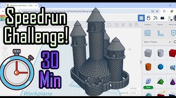 Tinkercad Speedrun Challenge!!! 30 min Castle Build!