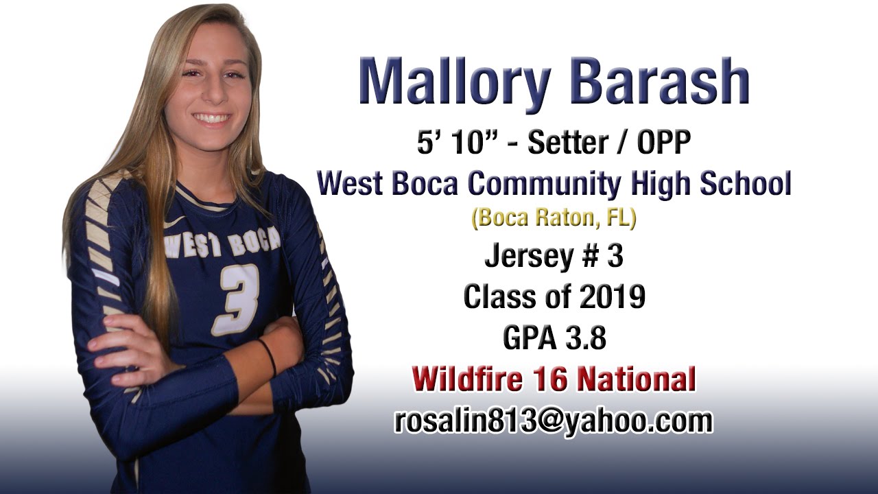 Mallory Barash 2016 High School & Club Volleyball Highlights YouTube