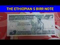 Ethiopian 5 birr banknote  currency universe shorts