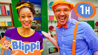 blippi and meekah learn about fire safety at nyc fire station 1 hour of blippi toys