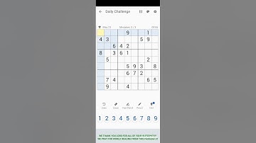 23 MAY 2021 - SUDOKU DAILY CHALLENGE