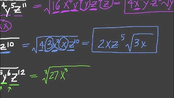 simplifying nth roots with variables