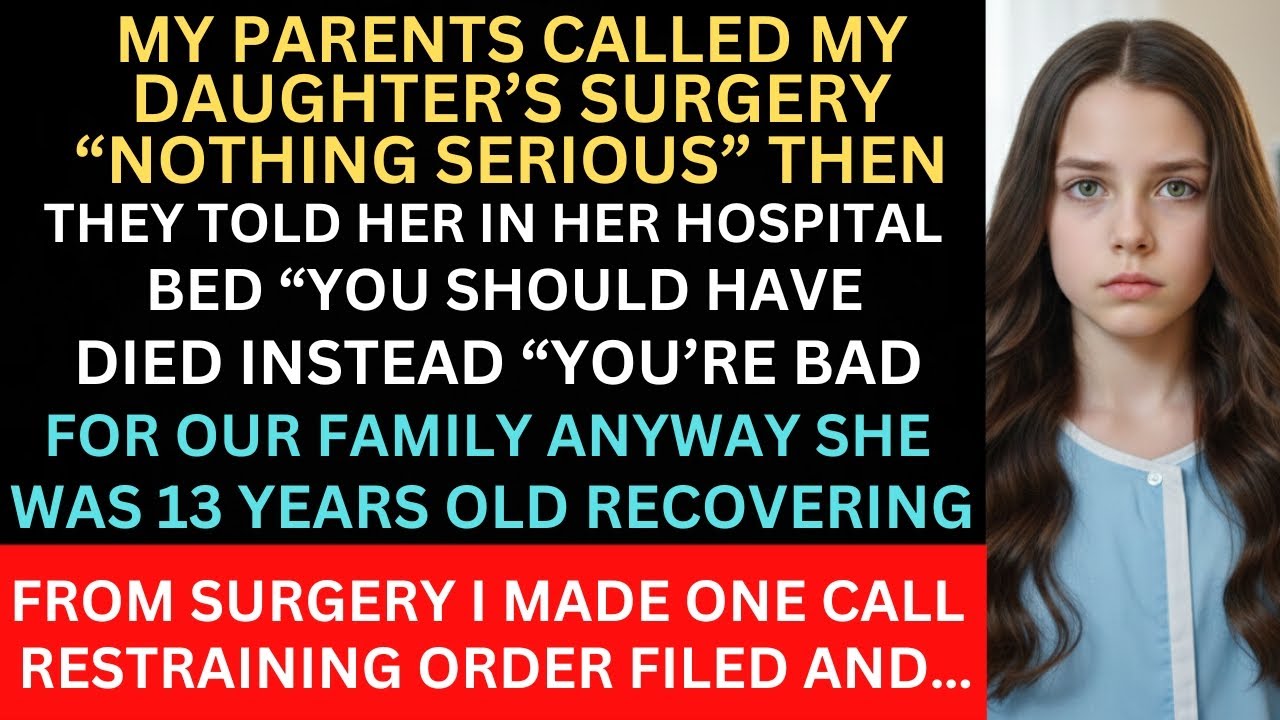In the hospital, my parents called my 13-year-old daughter’s surgery nothing serious. They said …