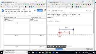 Add Integers on a Numberline Geogebra 1