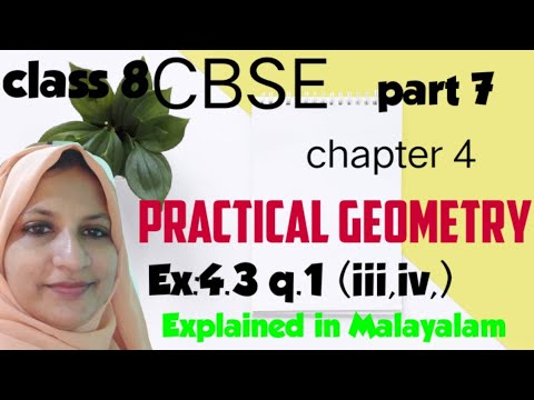 chapter 4 Practical geometry Ex:4.3 q:(iii,iv) CBSE maths class 8 in ...