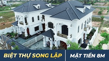 Review biệt thự tân cổ điển kiểu Pháp 2 tầng 4 phòng ngủ sau khi hoàn thiện ở Quảng Bình