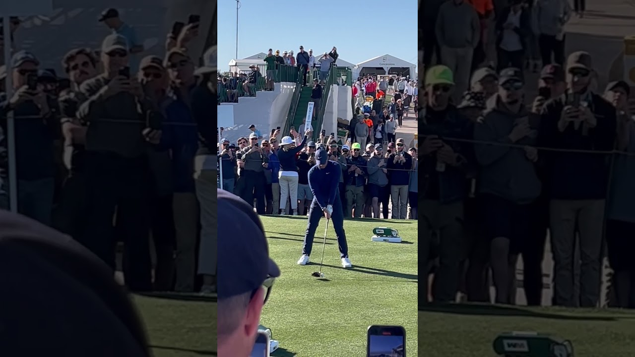 Rory tee shot 2nd hole of round day one ….2023 WM Open TPC Scottsdale