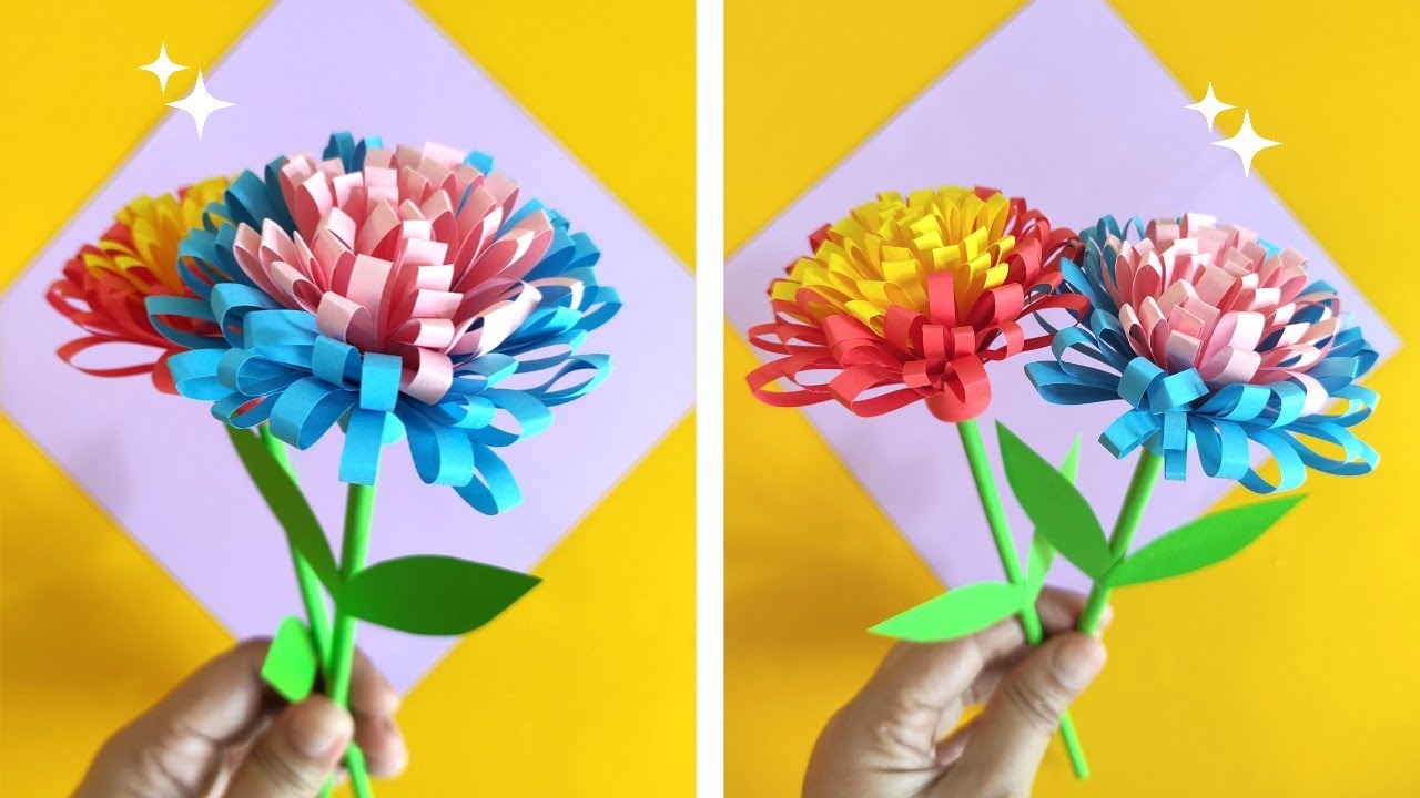 Kreasi BUNGA dari Kertas ORIGAMI yang Mudah 💐